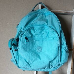 Kipling Seoul Laptop Teal Turquoise Backpack